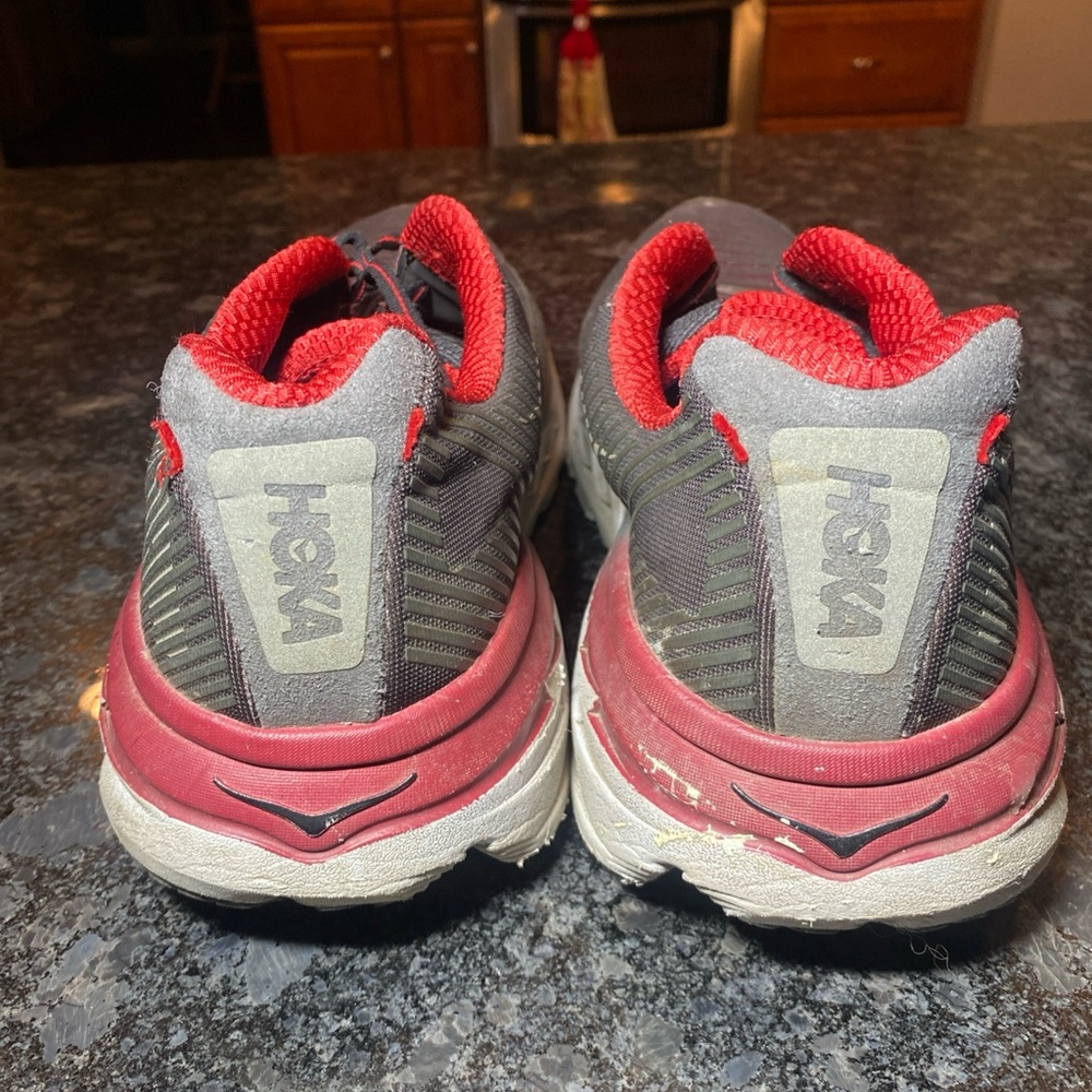 HOKA ONE ONE M Bondi 5 Gray Neutral Running Shoes Men's US 13 Athletic Sports - Picture 8 of 12